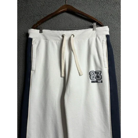 Vintage Old Navy Sweatpants Sz Large Baggy Stripe Y2K Draw String Wide Leg